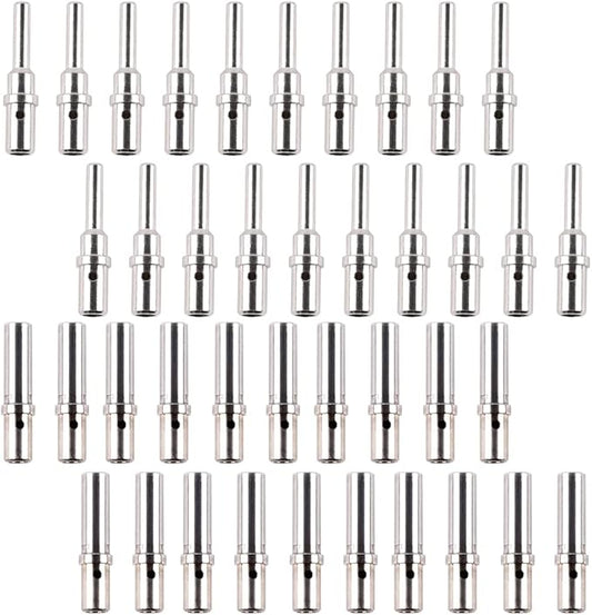 JRready ST6257 DTP Solid Barrel Size 12 Contacts DTP Connector Terminal KIT 20 PCS Male Pins 0460-204-12141 and 20 PCS Female Sockets 0462-203-12141 for Wire Size 12 to 14 awg