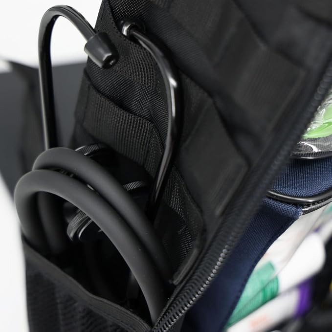 Lightning X Stocked Modular Trauma & Bleeding First Aid Responder Medical Backpack + Kit + Hydration Bladder - BLACK