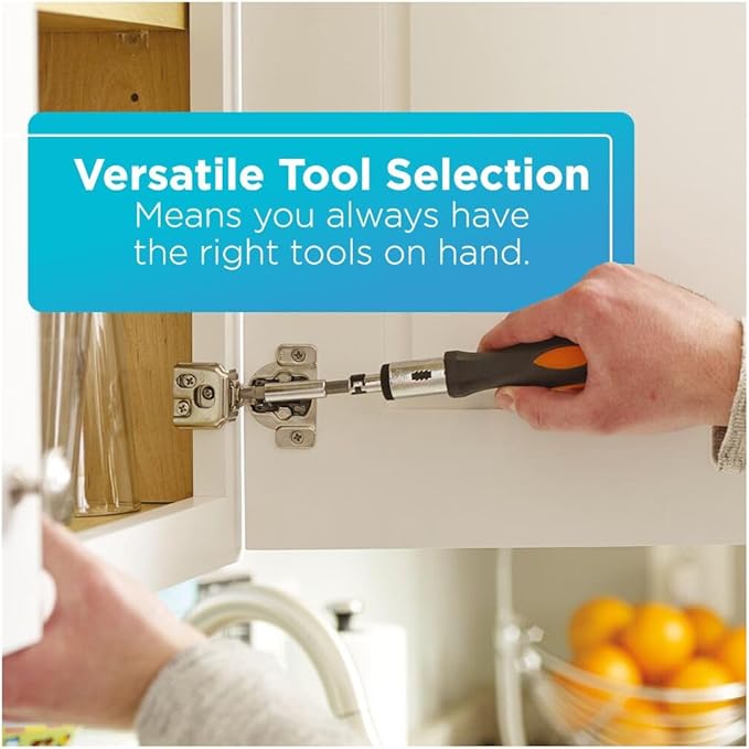 BLACK+DECKER 8V MAX 57-Piece Cordless Drill and Household Tool Kit for Home with Tool Storage Bag (BDCD8PK)