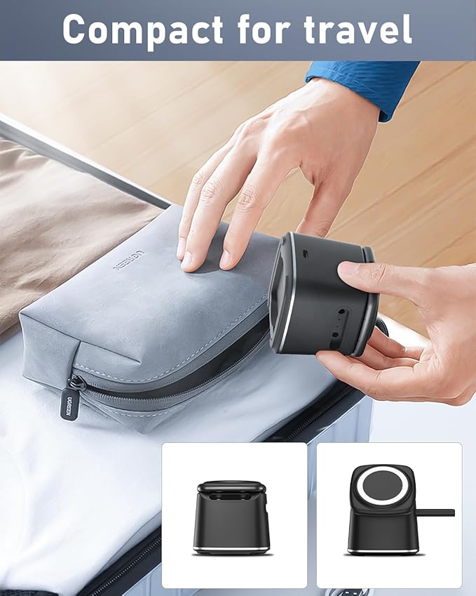 3 in 1 Charging Station for Apple Devices, Charger Stand for MagSafe, Qi2 15W Wireless Charging Station for Apple Watch& iPhone & AirPods& iWatch (with PD 30W Adapter)