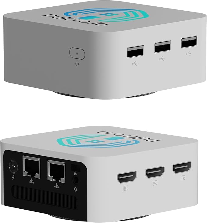 Home Assistant | Pulcro TK QBE Mini PC | N100 CPU, 8GB LPDDR5 RAM, 512GB M2 SSD, 4K HDMI, 3X USB 3.1, Dual Gigabit Ethernet, WiFi 6, BT 5 | Smart Home Automation Hub
