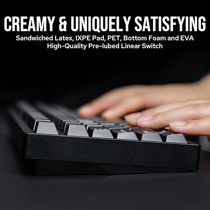 EPOMAKER P87 TKL Aluminum Wireless Gaming Keyboard, QMK/VIA Programmable, 87% Bluetooth/2.4Ghz/USB-C, with CNC Metal Knob and RGB Backlight (Black, Wisteria Linear Switch)