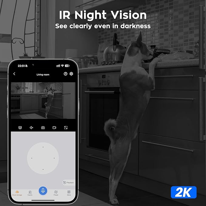 xmartO [2-Pack AI Tracking Dome CAM 2K HD Metal Dome PTZ Wireless Security Camera with Automatic Tracking, 2-Way Audio and Night Vision (Standalone WiFi Camera, DPM3034-Q2)