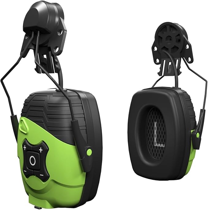 ISOtunes LINK Bluetooth Helmet Mount Earmuffs: Ultra Durable OSHA Compliant Bluetooth Hearing Protection Headphones for Work