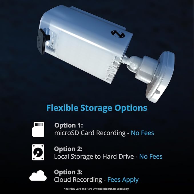 Night Owl® 2K Battery Solar Powered Camera with Spotlight and 2-Way Audio - 3 Pack - White