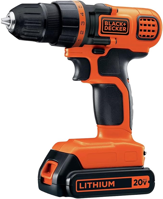 BLACK+DECKER 20V MAX Cordless Drill and Impact Driver, Power Tool Combo Kit with Battery and Charger (BD2KITCDDI)