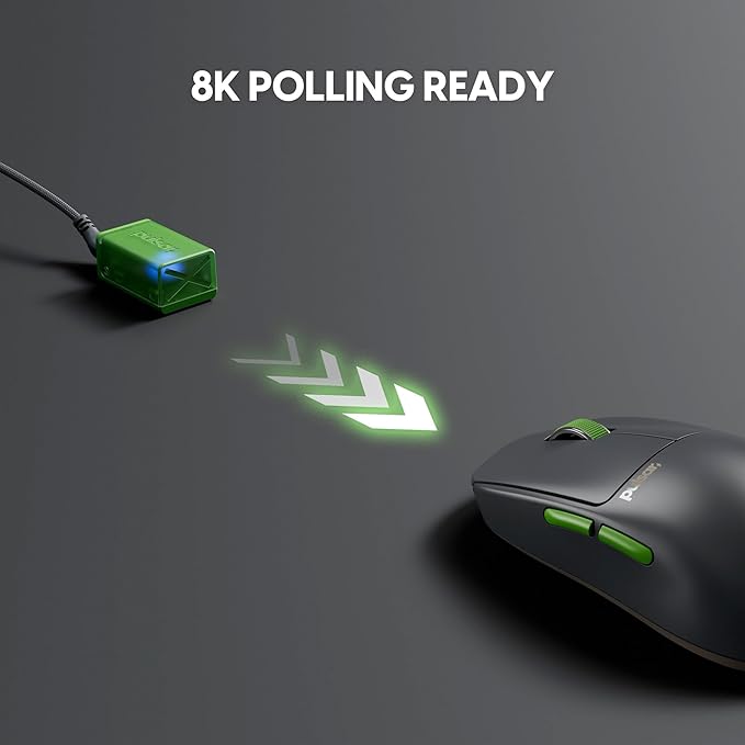 Pulsar Gaming Gears X2 Crazylight Wireless Gaming Mouse, Ultra Lightweight 1.23 oz (35g), Optical Switch, 32000 DPI, 750 IPS, XS-1 Sensor, 8k Compatible (Volt Shadow)