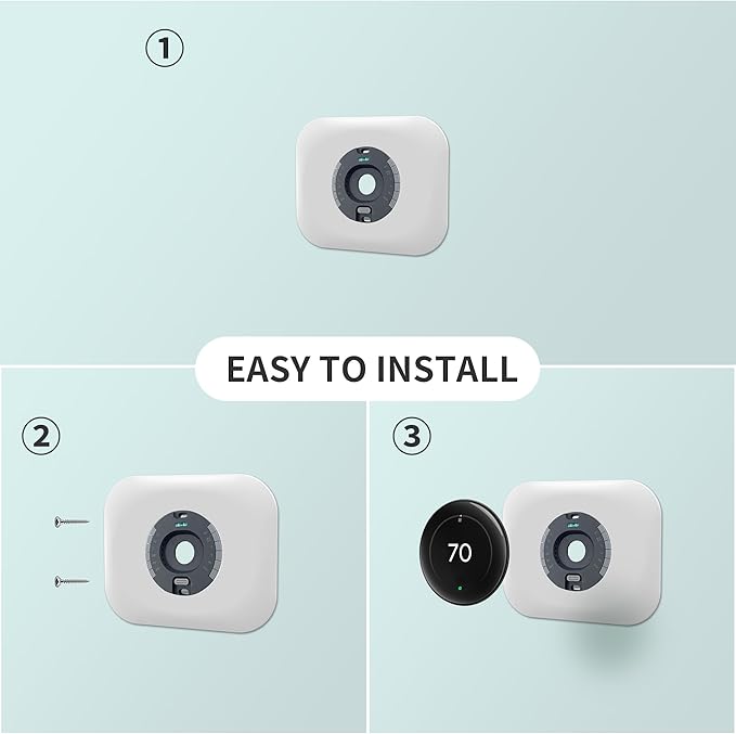 Petrichor Nest Thermostat Wall Plate - Compatible With Google Nest Learning Thermostat (4th Gen) - Trim Kit, Cover Accessory for Easy Installation