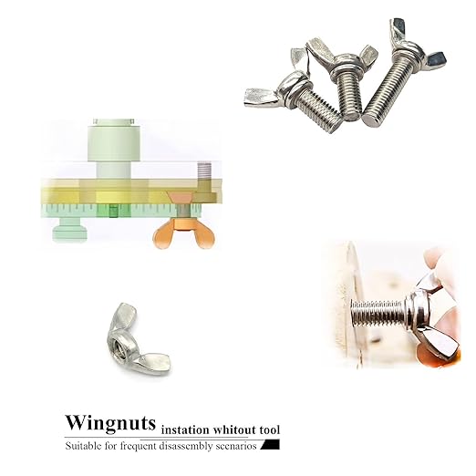 25 Pcs 1/4"-20 Wingnuts 304 Stainless Steel Wing Nuts Fasteners Parts Butterfly Nut, Hand Twist Tighten Hardware Nuts Butterfly Wing-Nut