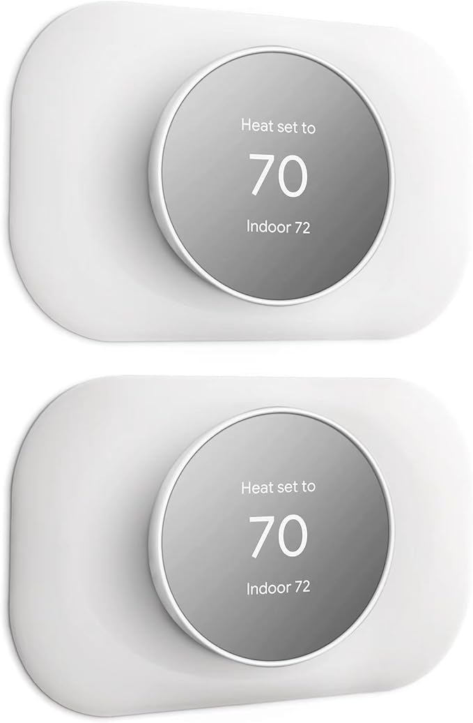 Petrichor Nest Thermostat Wall Plate - Compatible With Google Nest 2020 - Trim Kit, Cover Accessory for Easy Installation (2 Pack White)