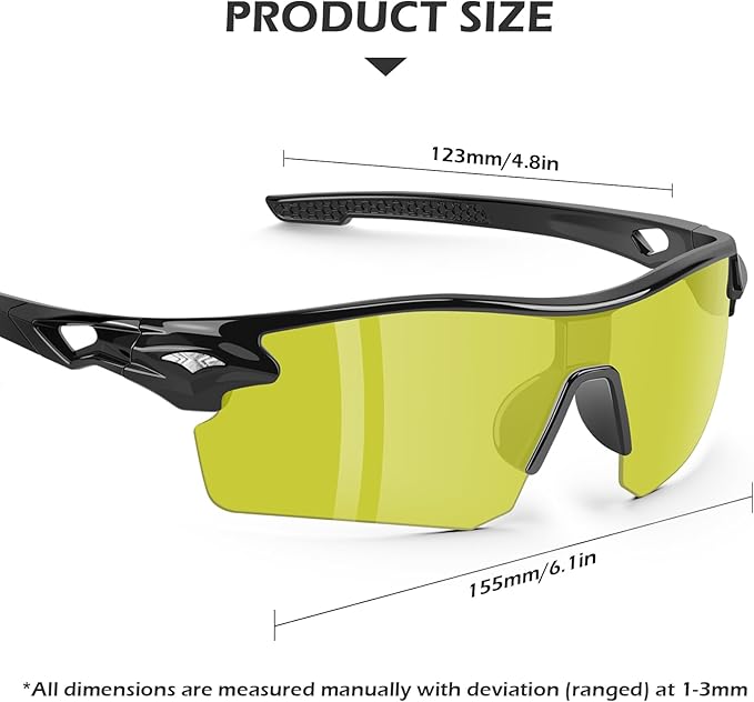 OXG 6 Pack Safety Glasses, Scratch Resistant Wraparound Lenses ANSI Z87.1 Protective Eyewear for Unisex