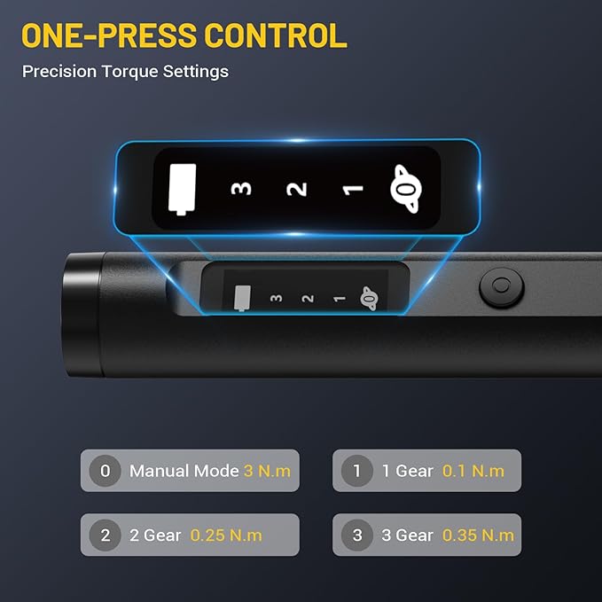 PHALANX Mini 3.7V Electric Screwdriver - Precision Screwdriver Set with 60-in-1 Magnetic Bits, Magnetic Rotatable Rack, 5/32''Hex, Electric Screw Driver Cordless for Phone, Camera, Laptop, Watch Black