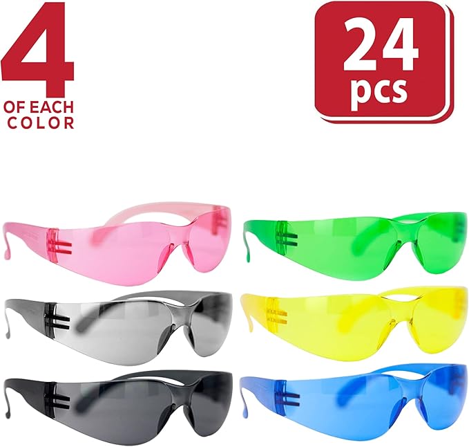 BISON LIFE Keystone Color Lens Safety Glasses | Anti Scratch | Impact Resistance | ANSI Z87.1 Standard | UV 400 Protection