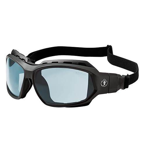 Ergodyne Skullerz Loki Convertible Anti Scratch Safety Spoggles Glasses-Includes Gasket and Strap to Convert to Goggle, Anti Fog