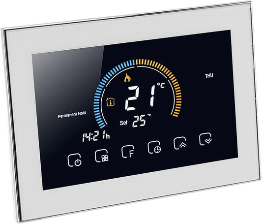 Fdit Smart Thermostat, Programmable Thermostat Voice APP Control with LCD AC 95‑240V with Power Failure Data Memory