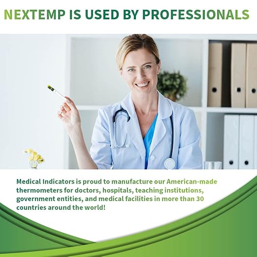 Ultra Single-Use Thermometers - Individually Wrapped Disposable First Aid Supplies with High-Accuracy Readings, for Work, Home, and Travel, Fahrenheit, 12-Pack, by Medical Indicators Inc.