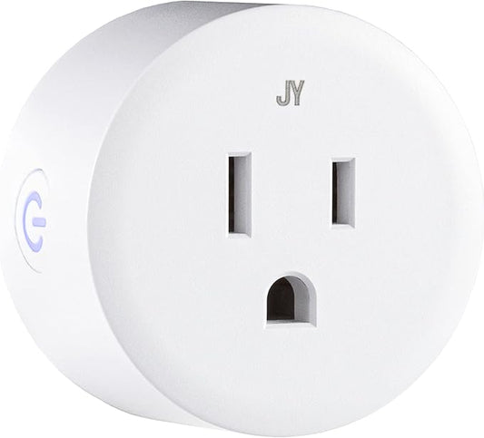 JONATHAN Y PLG1000B Smart Plug, WiFi Remote App Control, Alexa, Google Home Assistant Compatible, No Hub Required Black