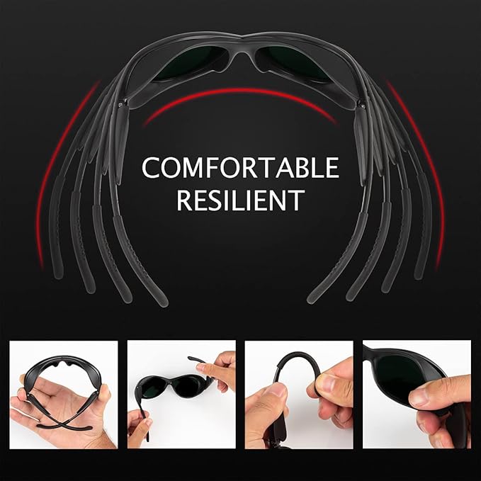 Red Light Therapy Glasses, IPL Laser Safety Glasses 200-2000nm for Laser Hair Removal and Red Light Therapy, Tanning Goggles for Eye Protection