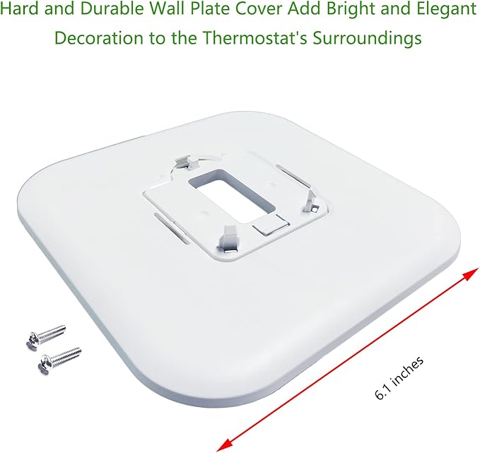 THP2400A1080 Large Cover Plate & Electrical Box Adaptor for T-Series Thermostats, White (1)
