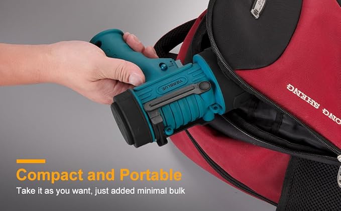 YIERBLUE Rechargeable Spotlight Flashlight IP67 Waterproof with 90,000 Lumen LED, 12 Hours Long Running Spot Light, Impact Resistant Handheld Spotlight with Foldable Stand Red Lens