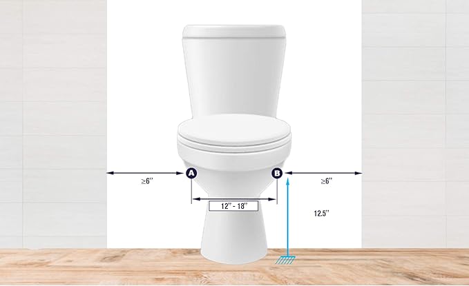 KMINA - Toilet Safety Rails for Seniors (330 lbs), Frame with Arms, Adjustable Height and Width, Grab Bars