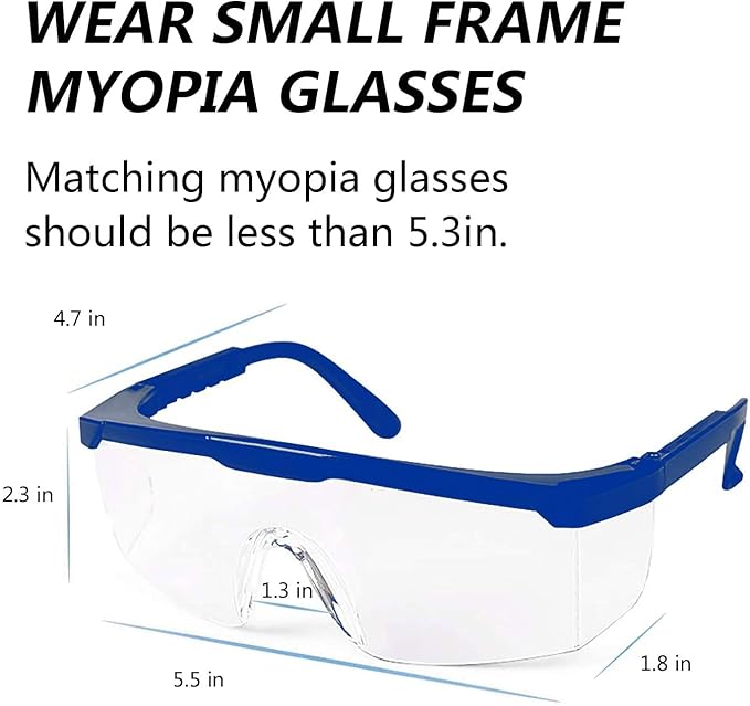 Safety Glasses,MOZEEDA Clear Safety Goggles Eye Protection Adjustable Temples, Anti-fog Lightweight Protective Glasses Eyewear Wide-Vision for Lab