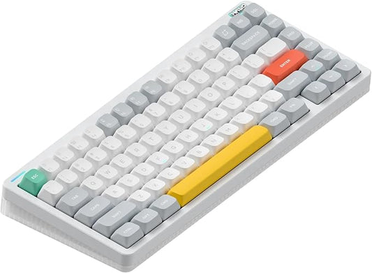 nuphy Halo75 V2 Mechancial Gaming Kyeboard,75% Wireless Hot Swappable Bluetooth Keyboard,83 Kyes RGB Backlit Keyboard,Support Bluetooth/2.4GHz/USB-C (White, Mint (37gf))