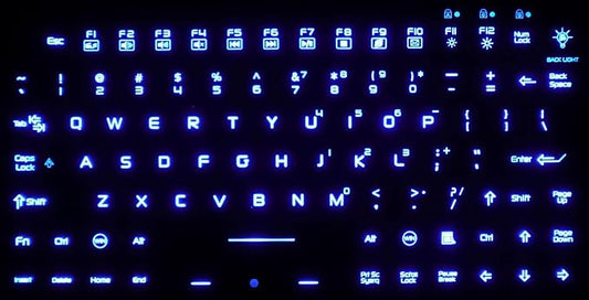 DSI Compact LED Backlit Keyboard with Integrated Mouse Button IP68 Waterproof Silicone IKB850BL