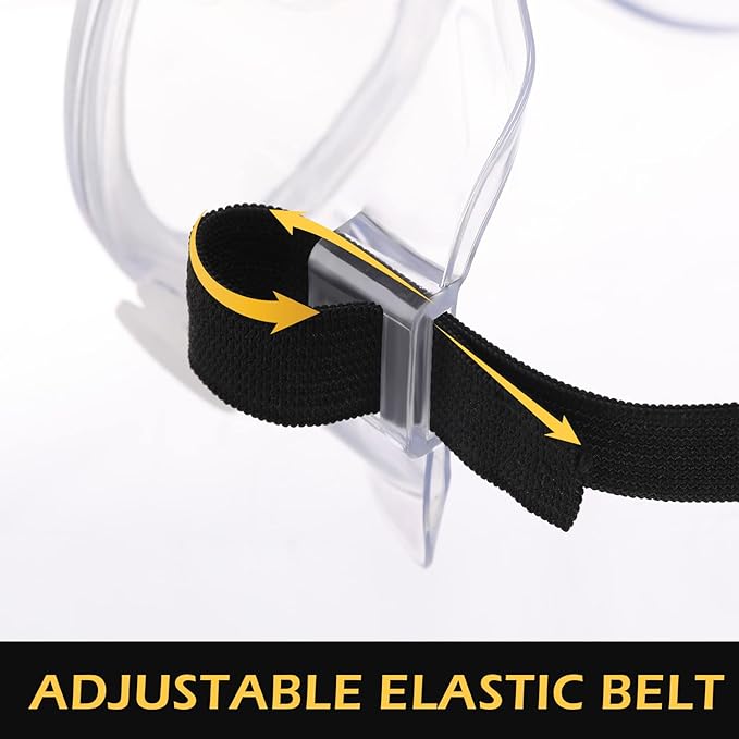 Yunsailing 30 Pack Protective Safety Goggles Clear Lab Over Glasses Anti Fog Eye Protection Goggles for Men Women(Clear, Black)