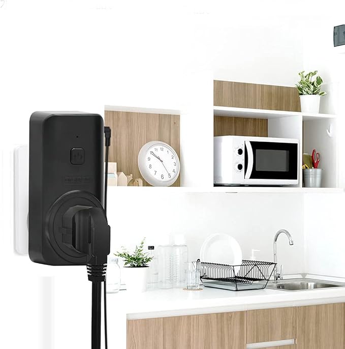 Digital WTC200 Wireless Thermostat Plug-in Temperature Controller Outlet, Remote temp Controller, Thermometer Heating Cooling Mode for Fan Heater Greenhouse Home Brew Reptile - Black