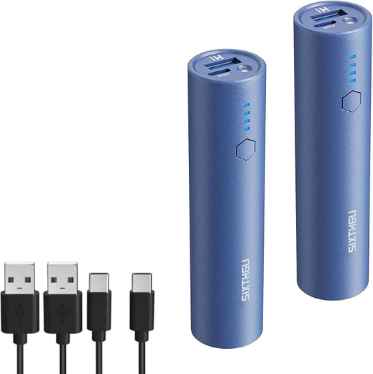 S03 Portable Charger, 5000mAh Pocket Size Power Bank, Juice Style USB-C Output Compatible with iPhone 15/14/13/12/11 and Android Phone - (Blue)