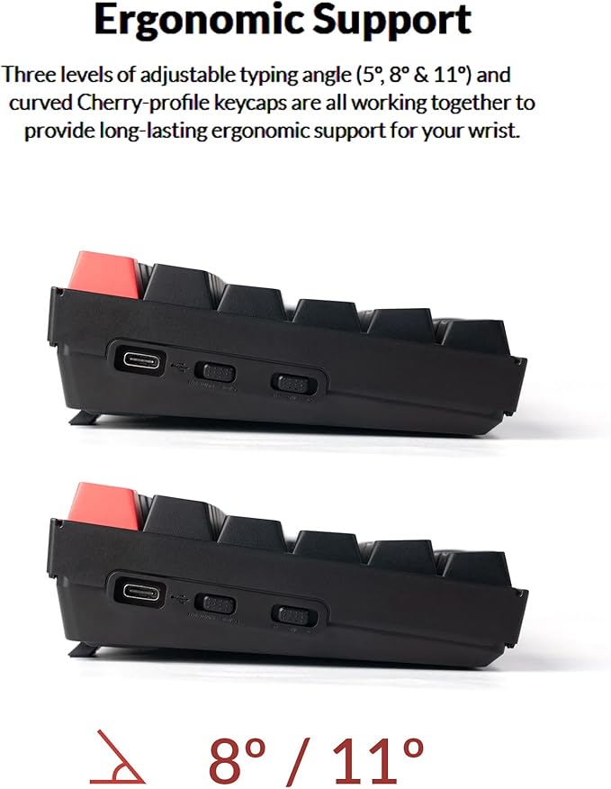 Keychron K4 QMK Wireless Custom Mechanical Keyboard, 96% Layout Bluetooth/2.4G/USB-C Programmable, White Backlit Super Red Switch NKRO Gaming Keyboard for Mac/Windows/Gamers, Version 3