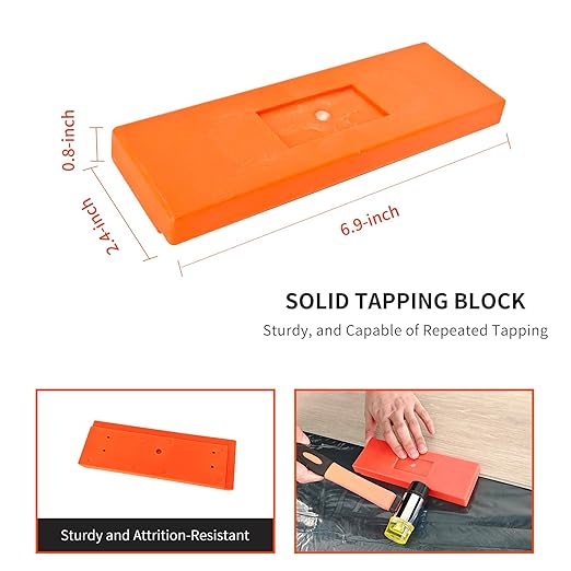 Laminate Flooring Tools Wood Flooring Installation Kit, Vinyl Flooring Tools with 40 Pieces Spacers and Mallet, Contour Gauge, Heavy Duty Pull Bar, Tapping Block (44-Pull Bar Contour Gauge)