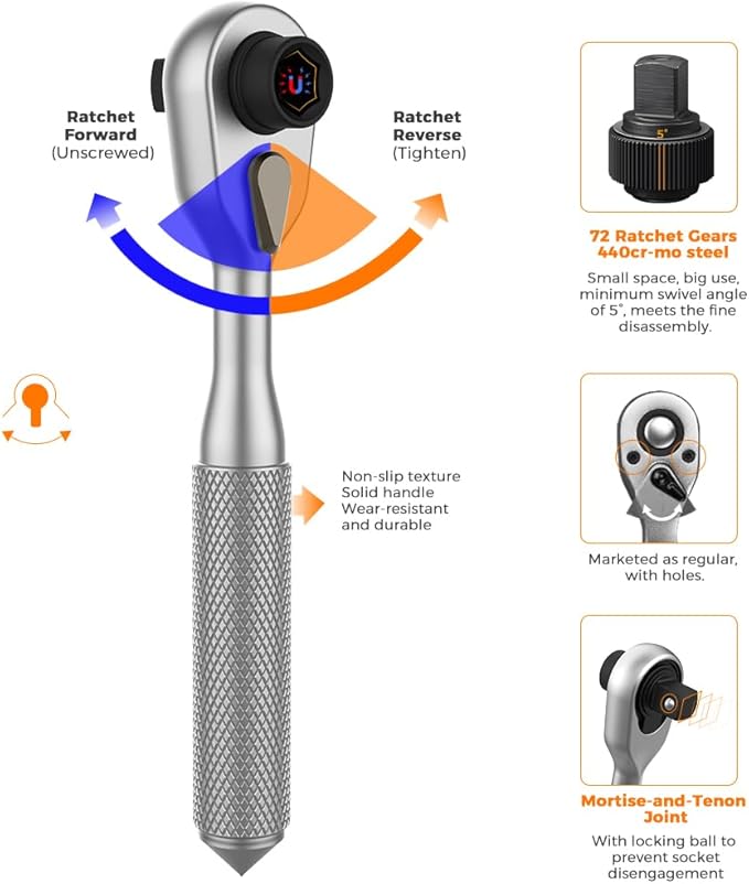 ratchet screwdriver set, magnetic screwdriver set, DIY combination soft shaft, suitable for furniture assembly, electrical maintenance, bicycle tools