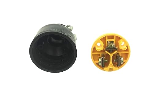 BRUFER 310103 Heavy Duty Male Electric Plugs - 10 Pack, 3 Prong Plug 125V 15A, Electrical Plug for 3 Wire Power Cord Replacement, Replacement Plug 3 Prong for Extension Cord Ends- Bulk Pack