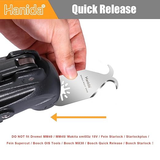 3 Pcs Oscillating Saw Blades, Oscillating Multi Tool Hook Knife Blades, Multitool Blades for Cutting Roofing Shingles, PVC Carpet, Cardboard, fit Dewalt Milwaukee Rockwell Bosch Dremel Ryobi