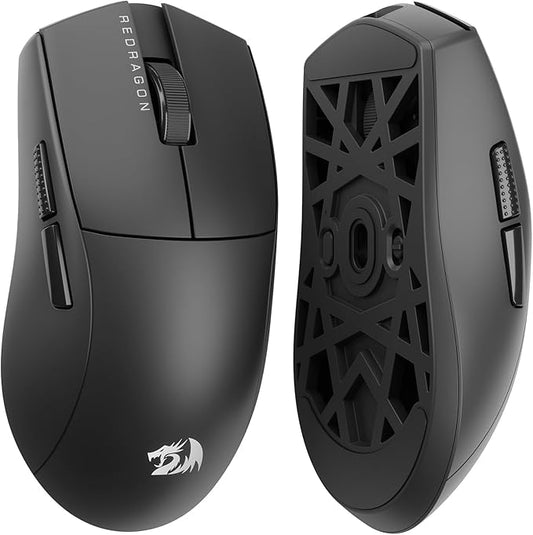 Redragon M922 PRO 3-Mode Wireless Gaming Mouse, 51G Ultra-Light 26K DPI Mouse w/Ergonomic Natural Grip Build, Full Programmable Buttons, Software Supports DIY Keybinds & DPI