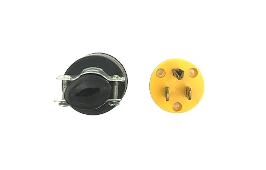 BRUFER 310103 Heavy Duty Male Electric Plugs - 10 Pack, 3 Prong Plug 125V 15A, Electrical Plug for 3 Wire Power Cord Replacement, Replacement Plug 3 Prong for Extension Cord Ends- Bulk Pack