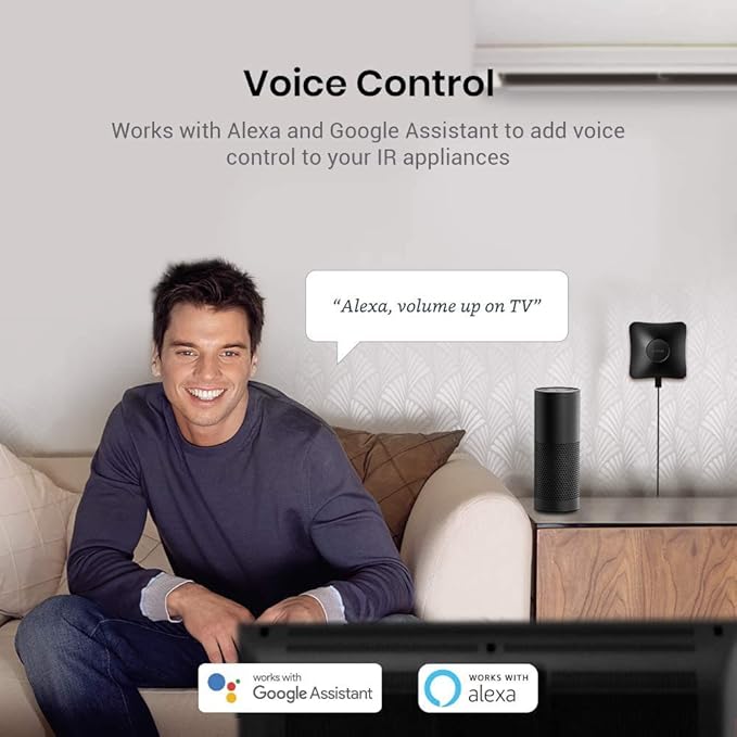 BroadLink RM4 pro Smart Remote and Sensor Cable Set RM4 pro S (2.4 GHz Wi-Fi Only), Universal IR RF Remote Control Hub with Temperature Humidity Monitor USB Cable, Works with Alexa & IFTTT