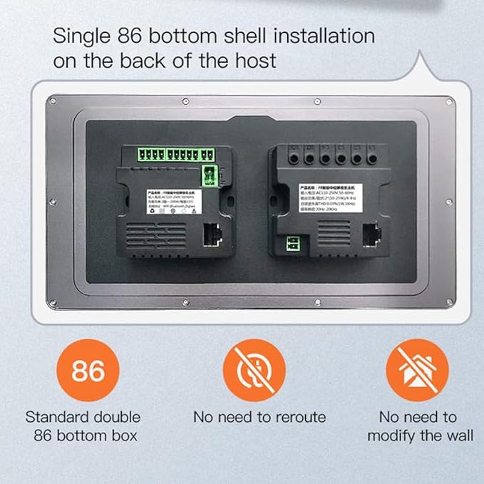 Smart Home Control Panel,Tuya Smart Home 8-inch Multifunctional Intelligent Control Touch Screen Background Music Host ZigBee Gateway System in-Wall Central Control Panel for Tuya Devices
