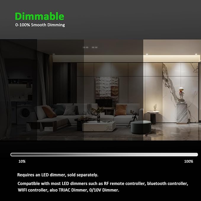 JOYLIT 24V COB LED Strip Lights Waterproof 4000K 550LM/FT Super Bright 16.4ft 2400LEDs CRI 95+, UL PRO 90W Dimmable Natural White Adhesive LED Tape for Commercial, Residential