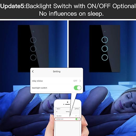 MOES ZigBee Smart Touch Wall Light Switch,Requires Tuya ZigBee Hub,No Neutral Wire/N+L Wiring,No Capacitor,Smart Life Tuya 2/3 Way Remote Control, Work with Alexa Google Home, 2MQTT,4 Gang Black