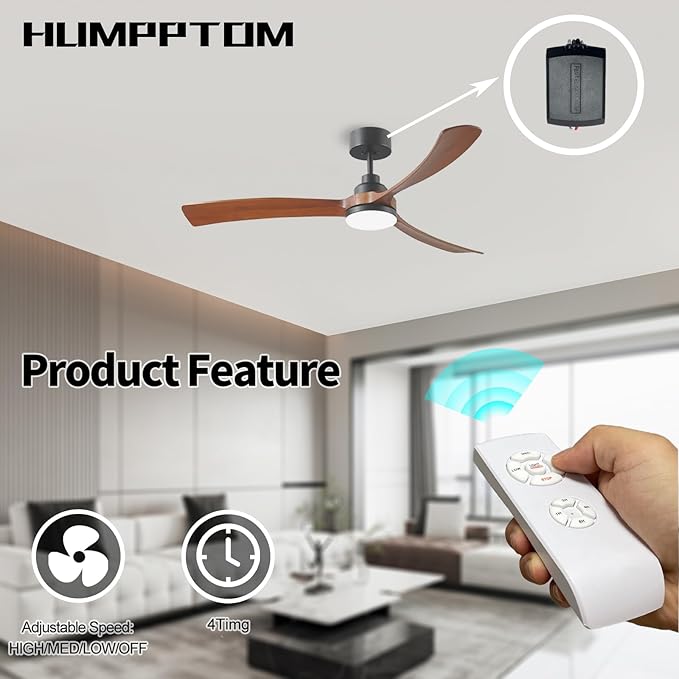 2 Pack Fan Remote Control Kit, Small Size Receiver Ceiling Fan Remote Control Control for Hunter/Harbor Breeze/Westinghouse/Honeywell/Other Ceiling Fan Humpptom Small Size