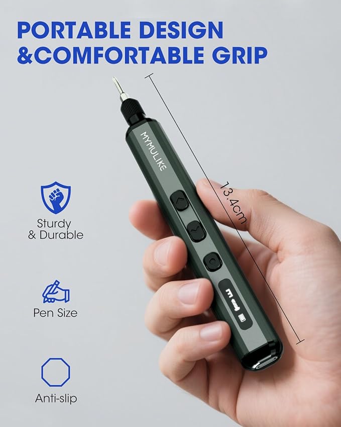 Mini Electric Screwdriver Set, 78 in 1 Small Precision Screwdriver Kit, 65 Preicison Bits, 5 Torque Settings, 4 LED Lights, Magnetic Portable Repair Tool Kit for PC RC Electronic, Watches