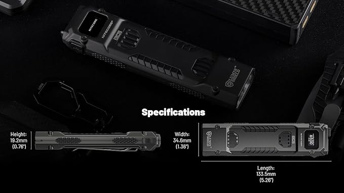 Nitecore EDC29 6500 Lumen USB Rechargeable Flat Slim Body LED Flashlight with EdisonBright Accessory case
