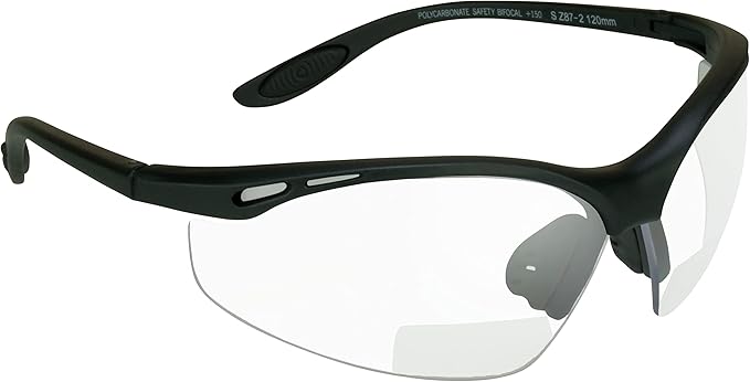 proSPORT Bifocal sunglass Safety Reader Z87 Wrap Around No Slip Grip +1.50 +2.00 +2.50 +3.00