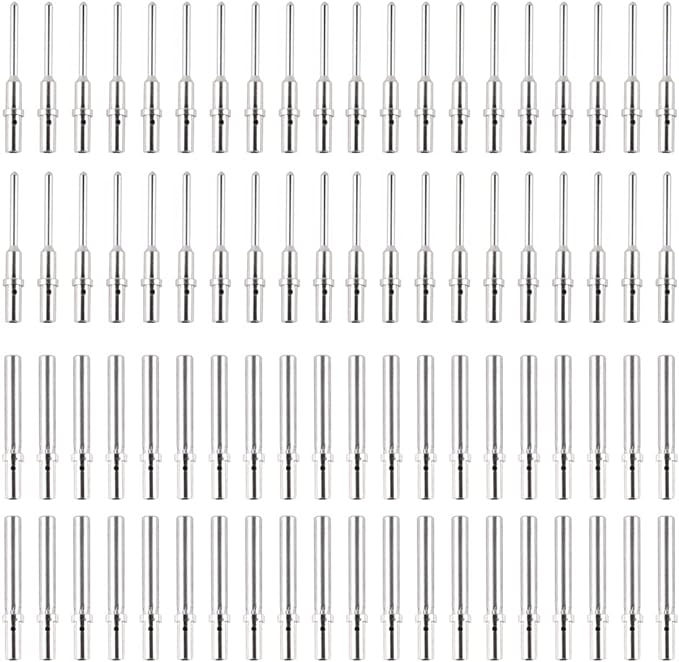 JRready ST6260 DTM Series Connector Closed Barrel Terminals Kit Size 20 Solid Contacts 40 PCS Male 0460-202-20141 and 40 PCS Female 0462-215-20141 for Deutsch 22-20 Awg Barrel Connector