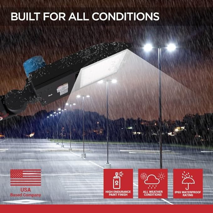 RuggedGrade 300 Watt - NextGen IV Series LED Parking Lot Lights - 45,000 Lumen - 5000K - Arm Mount - Black