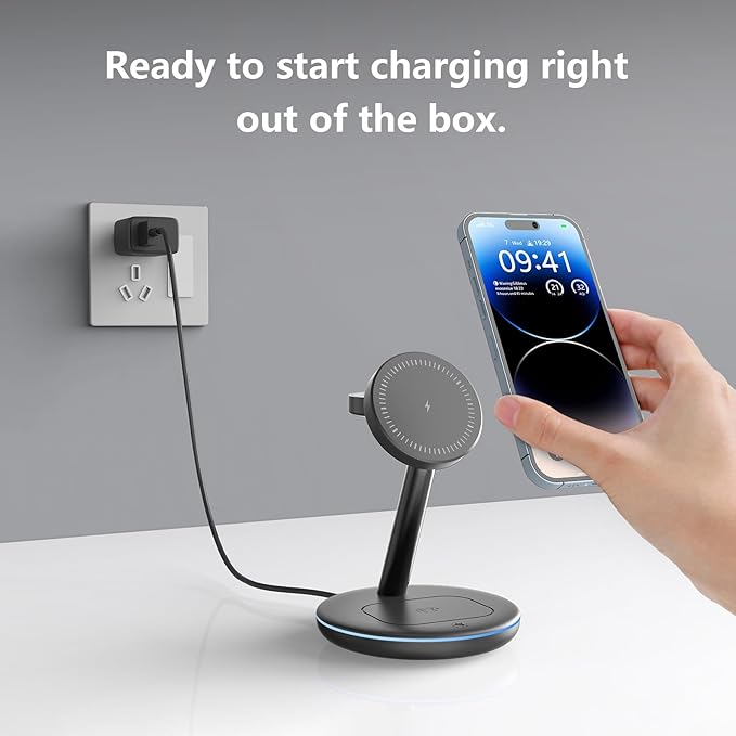 2025 3 in 1 Charging Station for Apple iPhone AirPods Watch with Mag-Safe Charger Wireless Charger Stand for iPhone 17 16 15 14 13 12 Series AirPods iWatch Series - Gifts for Wife & Husband