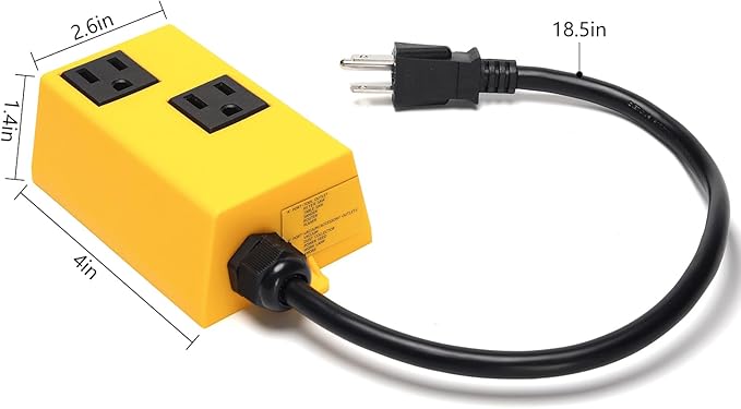 Etoolcity Automatic Vacuum Switch for Power Tools, with Smart Current Sensing & Delayed Start to Prevent Circuit Overload, Avoids Breaker Tripping, Plug & Play Dust Control Solution LF40